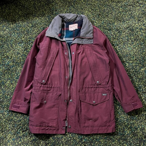 Woolrich Vintage Blanket Lined Burgundy Jacket (M) - Picture 1 of 5